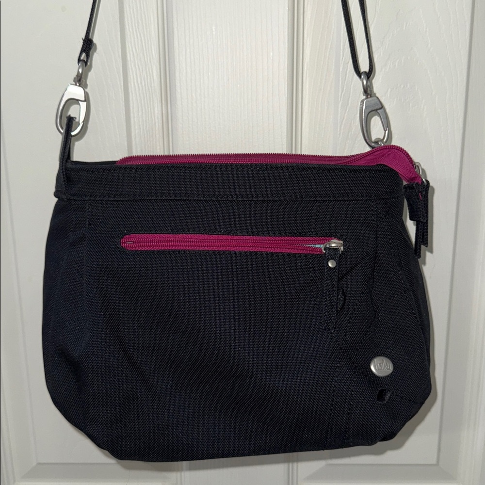 Haiku Black and Maroon Bag